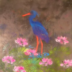 Love in Hokkaido by Alexander Rhys - Original Painting on Stretched Canvas sized 39x39 inches. Available from Whitewall Galleries